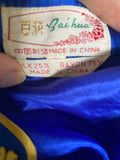 Vintage Chinese Silk Jacket with Gold Metallic Lame Dragon Embroidery
