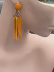 1930s Bakelite Dangling Clip On Earrings