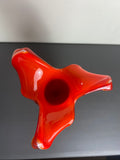 Vintage Murano Empoli Red Glass Vase