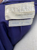 Vintage Fabiani White & Navy Check Swing Coat
