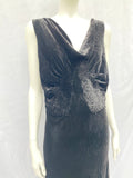 Vintage 1930s Bias Cut Velvet Silk Dress