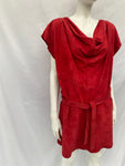 Marithe Francoise Girbaud Millesime Red Suede Dress