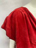 Marithe Francoise Girbaud Millesime Red Suede Dress