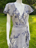 1970s Vintage Peacock Print Maxi Dress