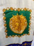 Vintage Men’s silk shirt with Sun King / Medusa Head Print