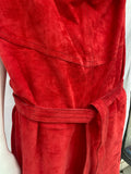 Marithe Francoise Girbaud Millesime Red Suede Dress