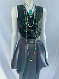 Green Crushed Velvet Waistcoat