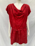 Marithe Francoise Girbaud Millesime Red Suede Dress
