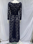 Vintage 1920s Maxi Blue Lace dress