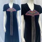 Vintage 1920s Egyptian Revival Dress with Pharaoh Beading