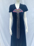 Vintage 1920s Egyptian Revival Dress with Pharaoh Beading