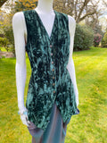 Green Crushed Velvet Waistcoat