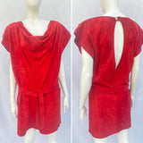 Marithe Francoise Girbaud Millesime Red Suede Dress