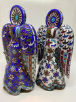 Vintage Cloisonné Enamelled Angels | Possibly Russian