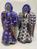 Vintage Cloisonné Enamelled Angels | Possibly Russian
