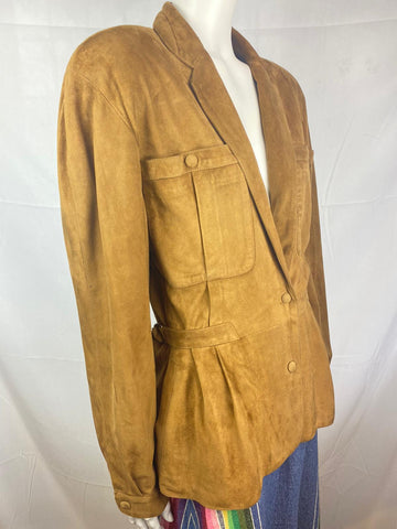 Claude Montana Pour Ideal Cuir Vintage 1980's Suede Jacket