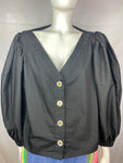 Vintage Yves Saint Laurent Top With Balloon Sleeves