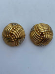 D’Orlan Gold Plated Clip On Earrings With Crystals