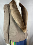Cojana Vintage Jacket With Real Fur Collar