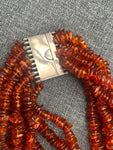 Baltic Amber Bead Necklace with Sterling Silver Clasp