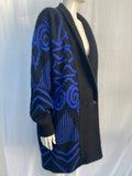 Vintage Blue Mohair Long Cardigan/Coat