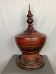 Antique Red Lacquer Burmese Offering Bowl
