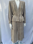 Vintage Hettabretz Suede Skirt Suit