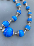 Louis Rousselet Blue Glass Necklace