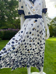 Louis Feraud White Cotton Print Dress