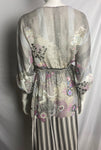 Vintage 1980s Cotton Voile Owl & Leopard Dress
