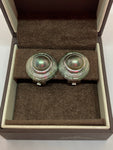 Vintage Christian Dior Black Pearl Clip-Ons Earrings