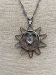 Neo Classical Open Back Bezel Crystal Necklace