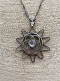 Neo Classical Open Back Bezel Crystal Necklace