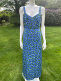 Vintage 1950s Jacques Heim Paris Blue Dress