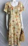Vintage 1970s Boho Butterflies Dress