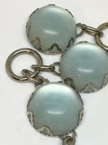 Vintage 1970s Large Opaque Green Semisphere Bracelet