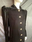 Vintage Yves Saint Laurent Silk Velvet Dress with Swarovski Buttons