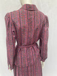 Vintage Libet Paris Floral Wool Skirt Set