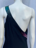 Vintage Versace Collection Black Dress with Swarovski Crystals