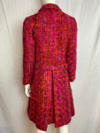 Vintage 1970s Pink Fuschia Irish Wool Coat by Jack Clarke