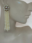 Stella McCartney Long Dangling Pearl Clip-on Earrings