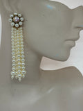 Stella McCartney Long Dangling Pearl Clip-on Earrings