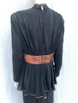 Frank Usher Black Dress with Lame Bow