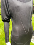 Vintage 1990s Documented Alaia Paris Black Bodycon Dress M