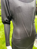 Vintage 1990s Documented Alaia Paris Black Bodycon Dress M