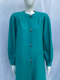 Turquoise Green Wool Coat
