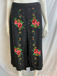 1930s Black Red Roses Needlepoint skirt