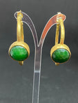 Ottoman Hands Semiprecious Hoop Earrings