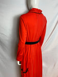 Vintage Red Dress with Firebird Print