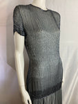 Vintage Murray Arbeid Couture Grey Evening Dress